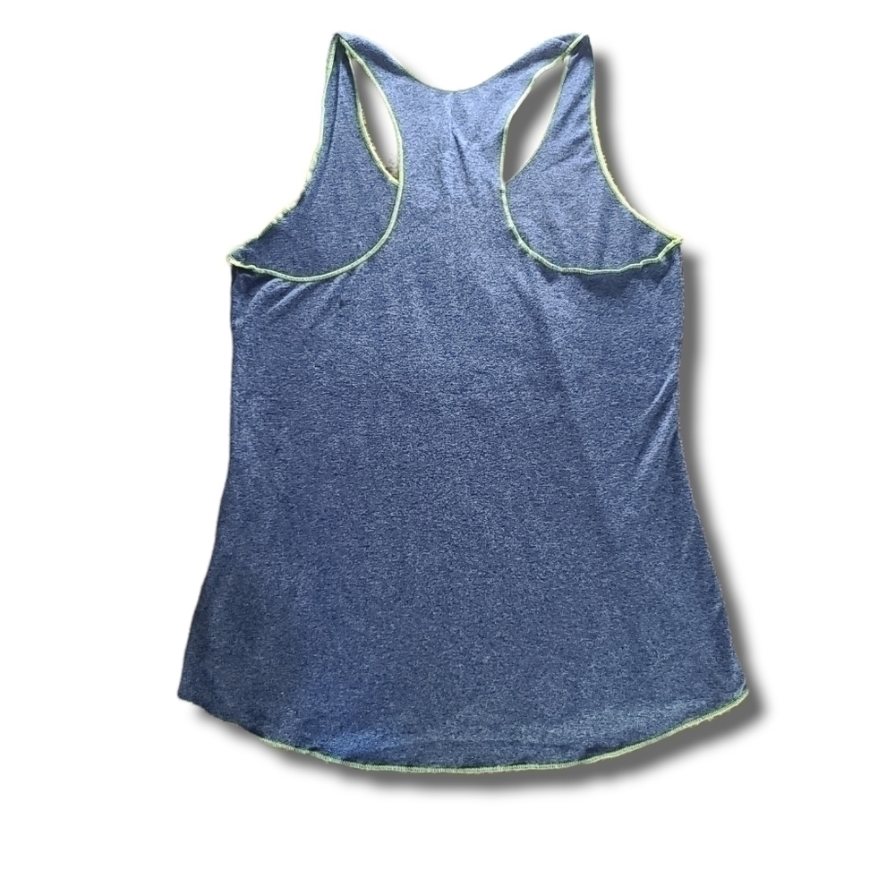 𝅺THE North Face Blue Green White Red Sweat Today Smile Tomorrow Tanktop - Picture 3 of 3
